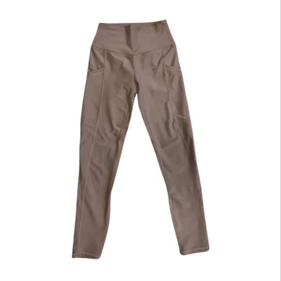 Abercrombie & Fitch YPB 7/8 Leggings with Side Pockets | Size XS | Color Oat - Picture 2 of 2